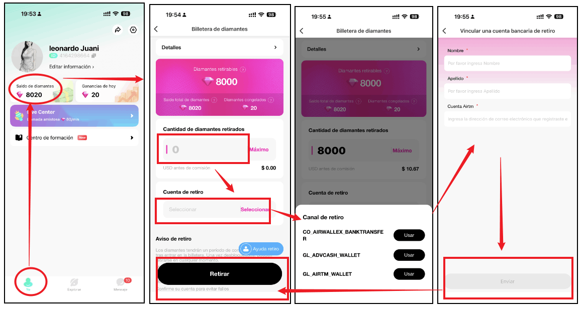 top chat live app-auto retiro airtm volet, cuenta bancaria de pago 